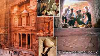 New secret tomb found in the ancient city of Petra contains the remains of at least 12 humans and a 'Holy Grail' cup
