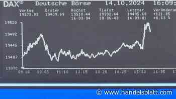 Dax aktuell: Erstmals über 19.500 Punkten: Dax steigt auf neues Rekordhoch