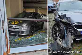 Veel schade nadat man (76) tegen etalage rijdt