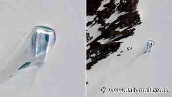 Mysterious 'doorway' in Antarctica is discovered on Google Maps - as baffled viewers suggest it could be Bigfoot's vacation home or a shuttle from Star Trek