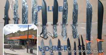 Man arrested after 18 knives found in stop and search outside train station