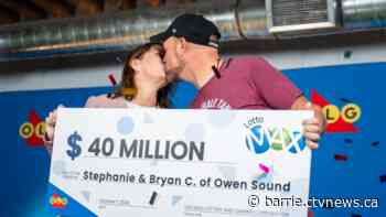 Owen Sound, Ont. couple celebrate $40 million lottery win