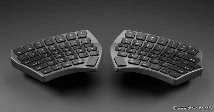 The Nuio Flow split ergonomic keyboard uses magnets to help you find your ideal layout