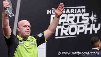 Darter Van Gerwen herstelt zich van afgang met winst in Wigan
