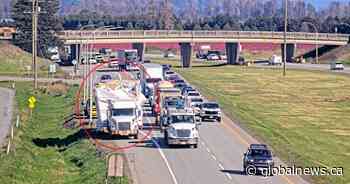 Alberta truck driver fined, ticketed for hitting Abbotsford overpass
