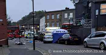 Pictures show crumpled car and debris after serious crash in Newham