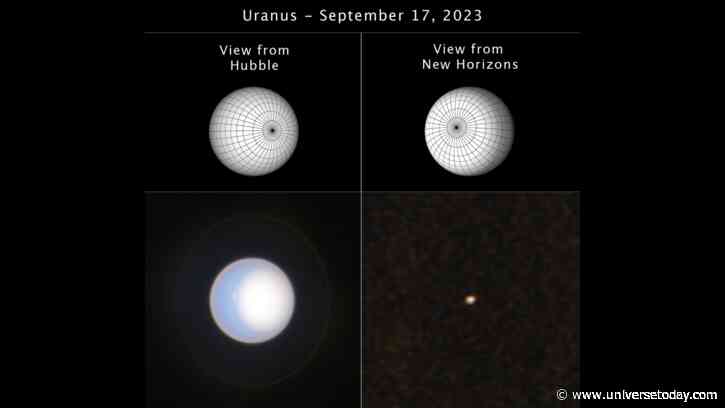 Hubble and New Horizons Look at Uranus at the Same Time