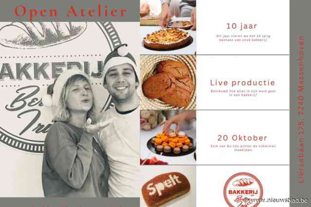 Warme bakker Berten & Iris viert tienjarig bestaan met open atelier zondag