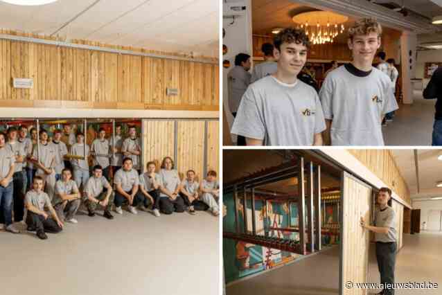 Leerlingen VTI Lier maken unieke vestiaire voor Liers cultuurcentrum: “Leuk om een project te realiseren buiten de schoolmuren”