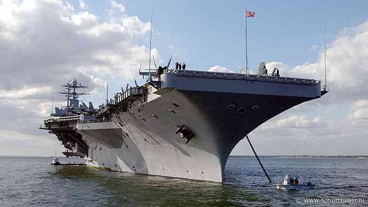 Grote Amerikaanse marinevloot op Noordzee, waaronder vliegdekschip USS Harry S. Truman