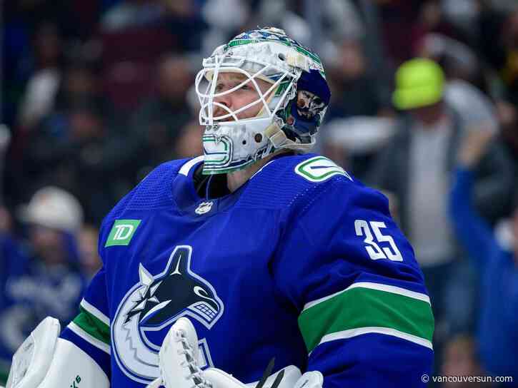 Canucks goalie Thatcher Demko hopes to wear his new mask 'sooner rather than later' this season