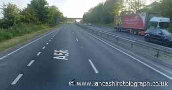 Delays of 50 minutes and five miles of traffic as lane closed on A56