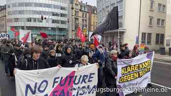 Demonstration in Ulm gegen Geheimtreffen von Martin Sellner