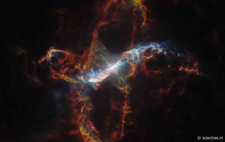 Hubble maakt prachtig kiekje van één van de meest onstuimige sterren in onze Melkweg