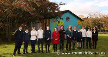 Gosforth students celebrate unveiling of new eco-classroom they designed and built