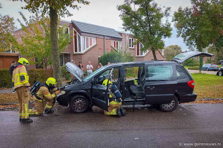 Brand in motorcompartiment snel geblust