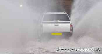 Road closures and transport delays after flooding across Wirral
