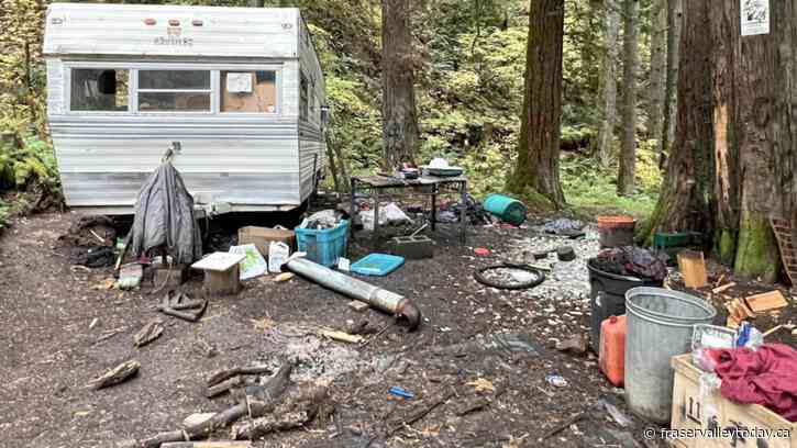 Trailer towed into Chilliwack River Valley earlier this year turns into an abandoned mess