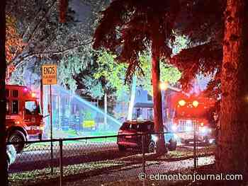 An arson fire destroyed a central Edmonton home. Police say the suspect left notes for the neighbours