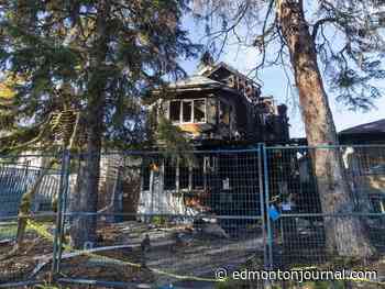 Arson destroyed a central Edmonton home. Police say the suspect left notes for the neighbours