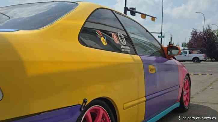'My kids are really heartbroken': Calgary dad pleads with thieves who stole colourful car
