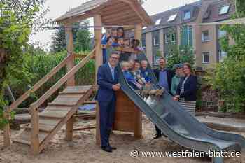 Lübbecker Innenstadt-Kita freut sich über neuen Spielturm