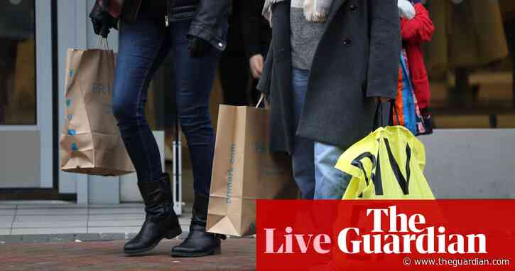 Retail sales growth slows in Britain, but beats forecast as consumers splash out on technology – business live