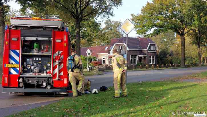 Gaslekkage aan de Groningerstraat in Roden