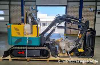 HZA-AC: Zoll stoppt Einfuhr eines Minibaggers Verstoß gegen Sicherheitsbestimmungen und Konformität