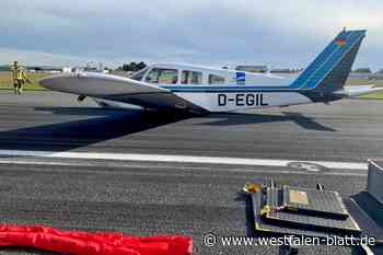 Flughafen Paderborn: Landung ohne Fahrwerk endet glimpflich