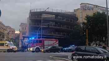 Incendio a San Giovanni: fiamme nel parcheggio multi piano
