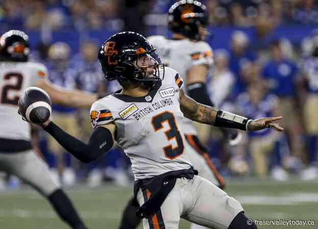 Quarterback Adams, B.C. Lions look to reset against league-leading Montreal Alouettes