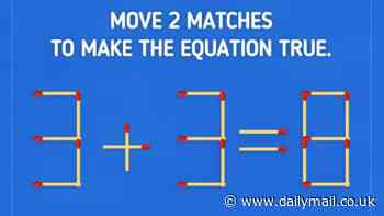 Only the top 2% of people can solve this matchstick equation in under 10 seconds
