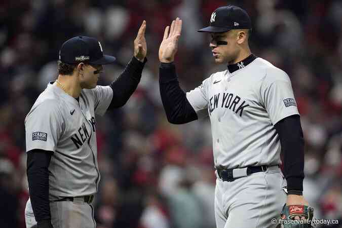 Yankees get to Guardians closer Clase again, score 2 runs in 9th to win 8-6 and take 3-1 ALCS lead