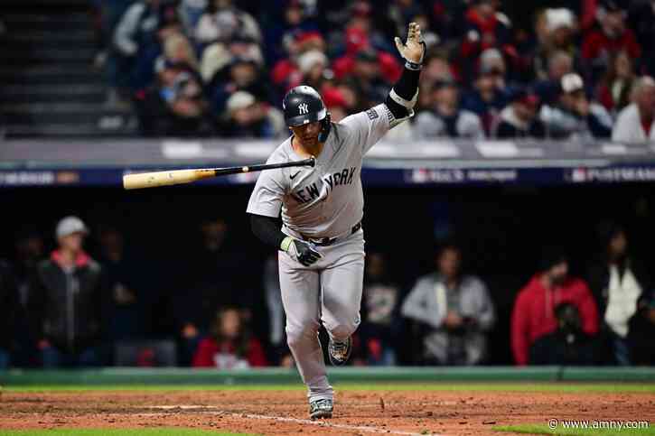 Yankees survive another late-inning scare, move within 1 game of World Series with 8-6 Game 4 win over Guardians