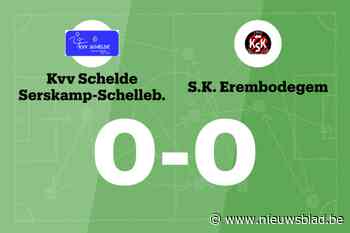 Duel tussen KVV Schelde B en SK Erembodegem blijft doelpuntloos