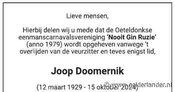 Zijn overlij­dens­ad­ver­ten­tie gaat viraal, maar wie was Joop Doomernik (95)?