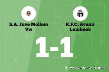 Avenir Lembeek speelt gelijk tegen Juve Mollem
