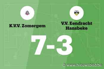 KVV Zomergem zet succesvolle reeks voort met ruime zege tegen Eendracht Hansbeke B