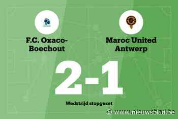Match tussen FC Oxaco-Boechout en Maroc United Antwerp stopgezet