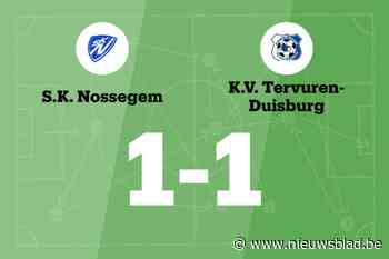 Tervuren-Duisburg speelt gelijk tegen Nossegem