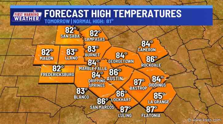 Temperatures climb back into the 90s next week