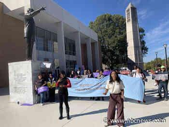 Ga. students take to streets to protest 'dehumanizing' voting law that criminalizes handing out water