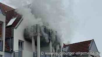 Brand in einer Wohnanlage in Mering