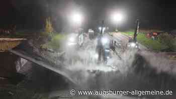 A7 stundenlang gesperrt: Brücke bei Finningen wurde in der Nacht abgerissen