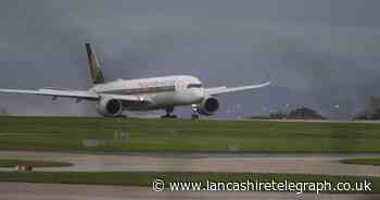 Planes continue to land at Manchester Airport as country braces for Storm Ashley