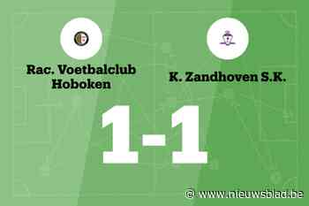 Hoboken en Zandhoven spelen 1-1