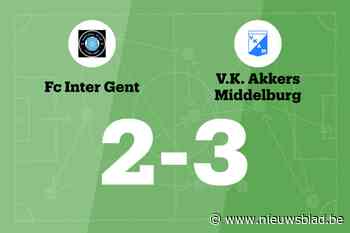 VK Akkers Middelburg verslaat FC Inter Gent en blijft winnen