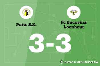 Putte SK speelt thuis gelijk tegen Bucovina Loenhout