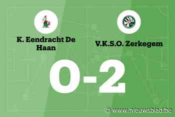 VKSO Zerkegem klopt Eendracht De Haan en is al acht wedstrijden ongeslagen